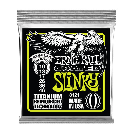 Ernie Ball P03121 Regular Slinky Coated Titanium RPS Electric Strings 10-46