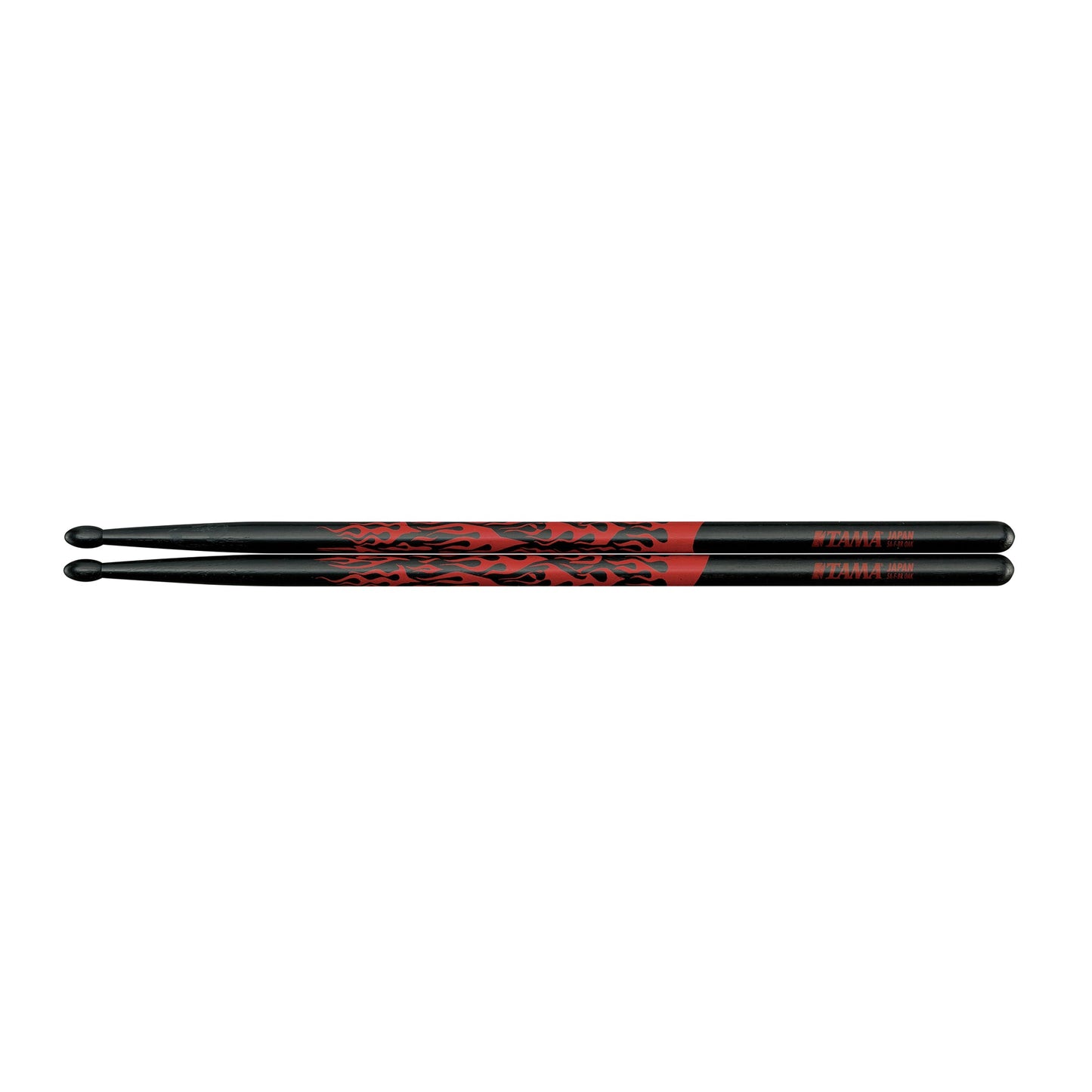 Tama 5A-F-BR – Rhythmic Fire Red on Black Drum Sticks