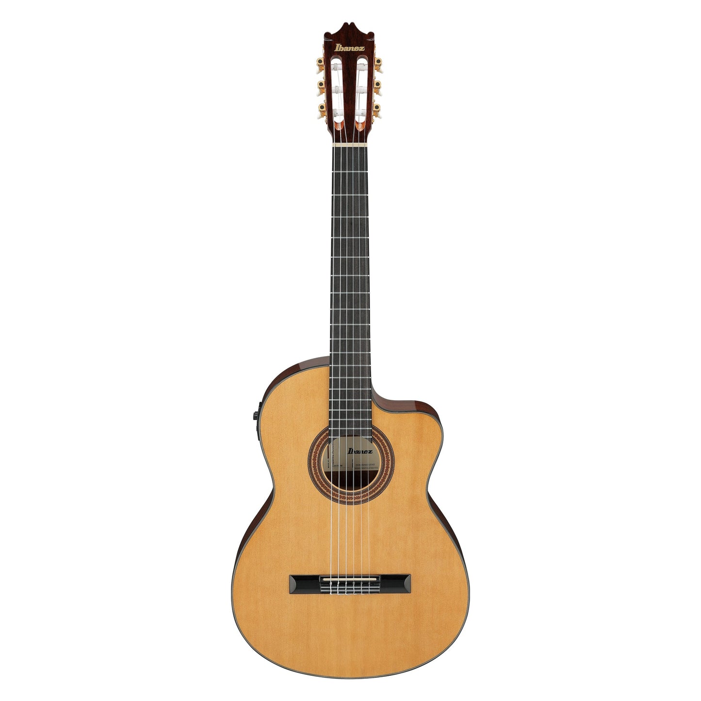 Ibanez GA6CE-AM GA Series Cutaway Classical Acoustic Electric Guitar | Spruce Top | Sapele Back & Sides | Purpleheart Fretboard | Amber High Gloss