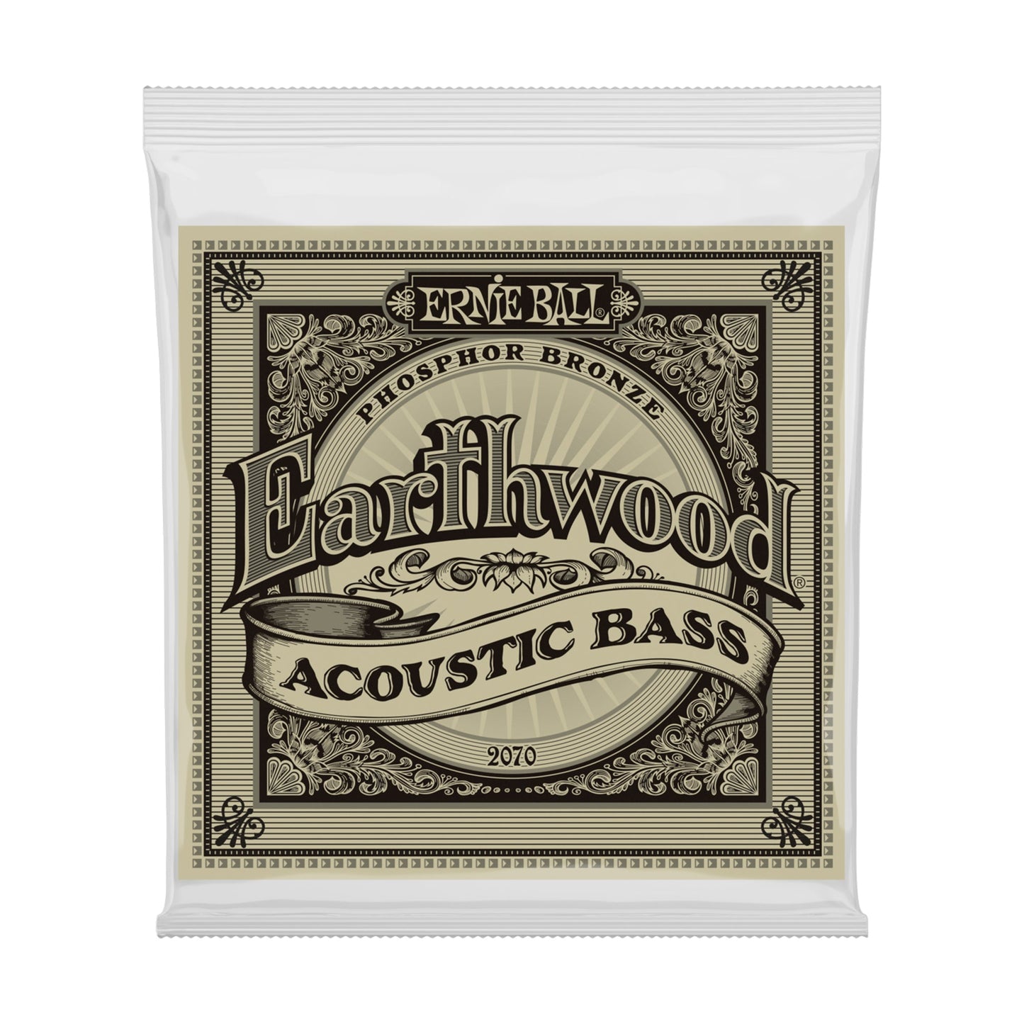 Ernie Ball P02070 Earthwood Phosphor Bronze Acoustic Bass Strings 45-95