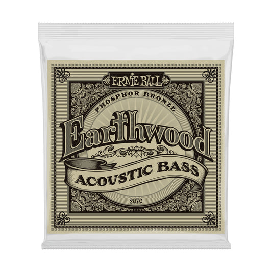 Ernie Ball P02070 Earthwood Phosphor Bronze Acoustic Bass Strings 45-95