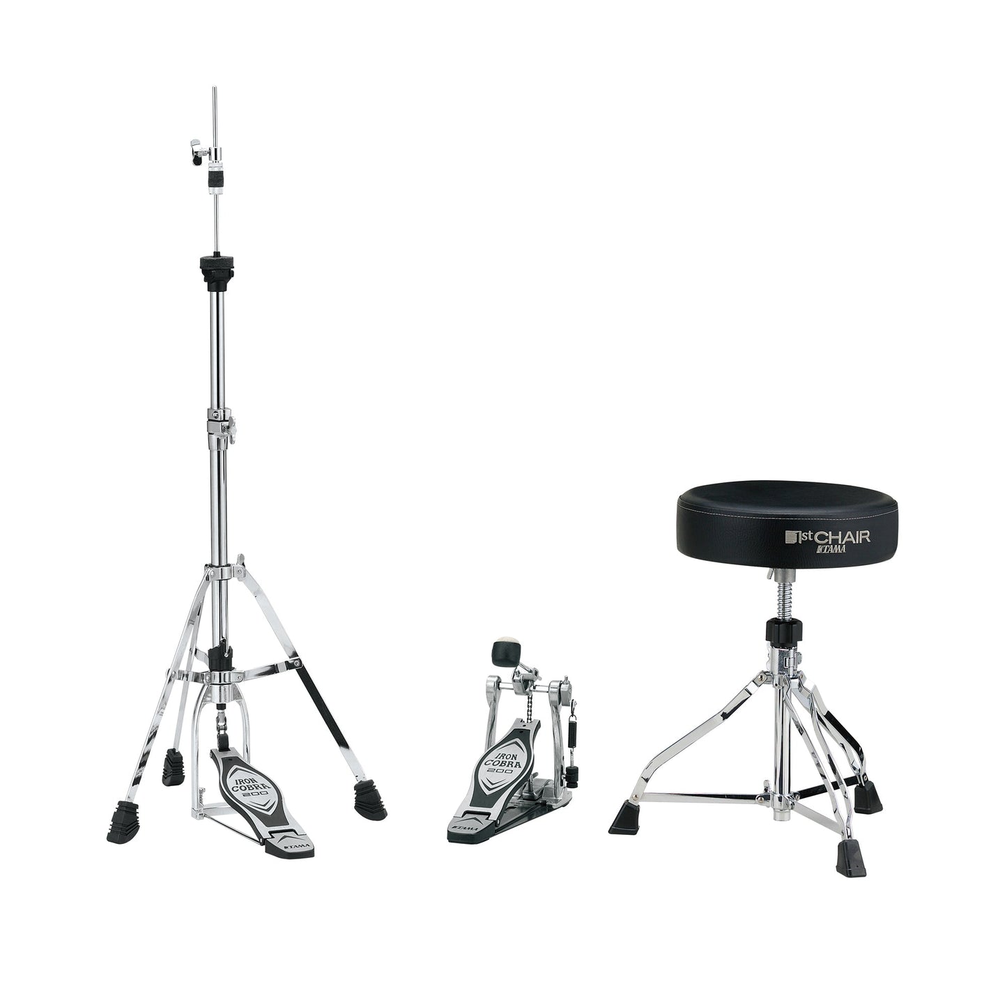 TAMA HED3R – 3-Piece Hardware Kit | Black & Chrome