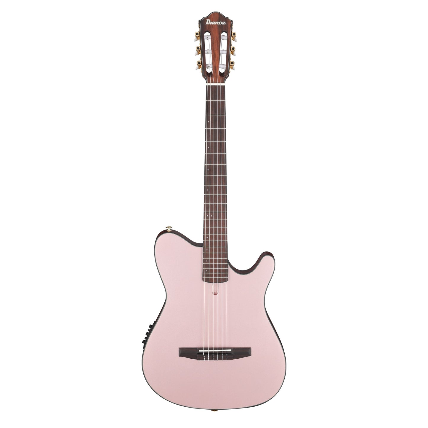 Ibanez FRH10N-RGF Nylon Acoustic Electric Guitar | Rose Gold Metallic Flat