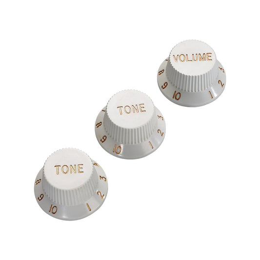 DiMarzio DM2111W Vintage Strat Replacement Knobs | White