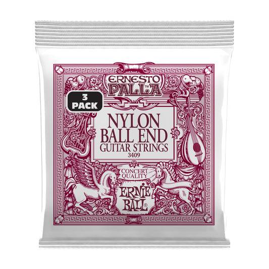 Ernie Ball P03409 Ernesto Palla Nylon Ball End Classical Strings Black & Gold 3-Pack