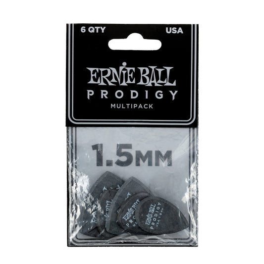 Ernie Ball P09342 Prodigy Multipack Picks 1.5mm Black 6 Pack