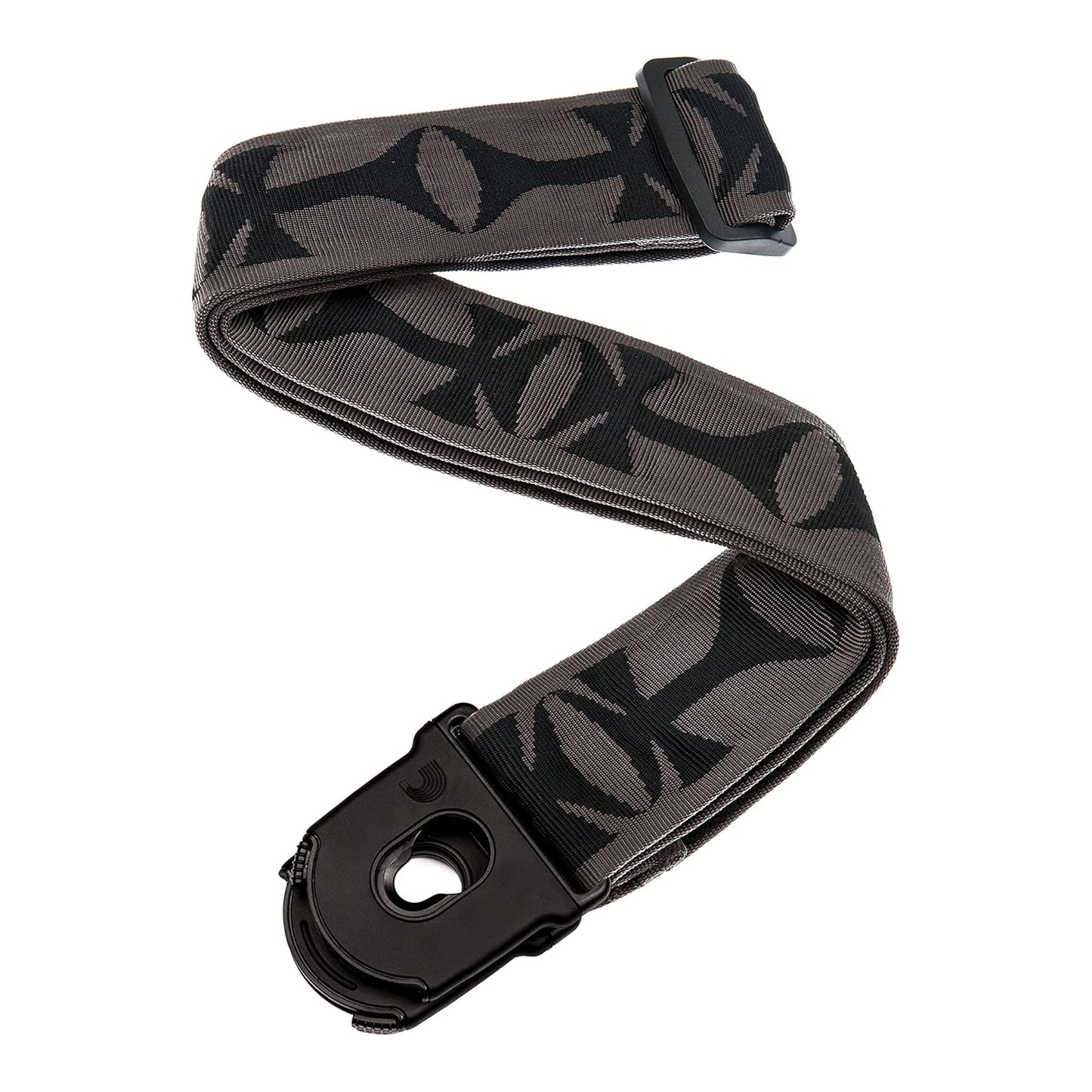 D'Addario 50PLF03 Planet Lock Cross Guitar Strap Black Grey