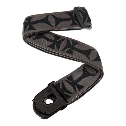 D'Addario 50PLF03 Planet Lock Cross Guitar Strap Black Grey