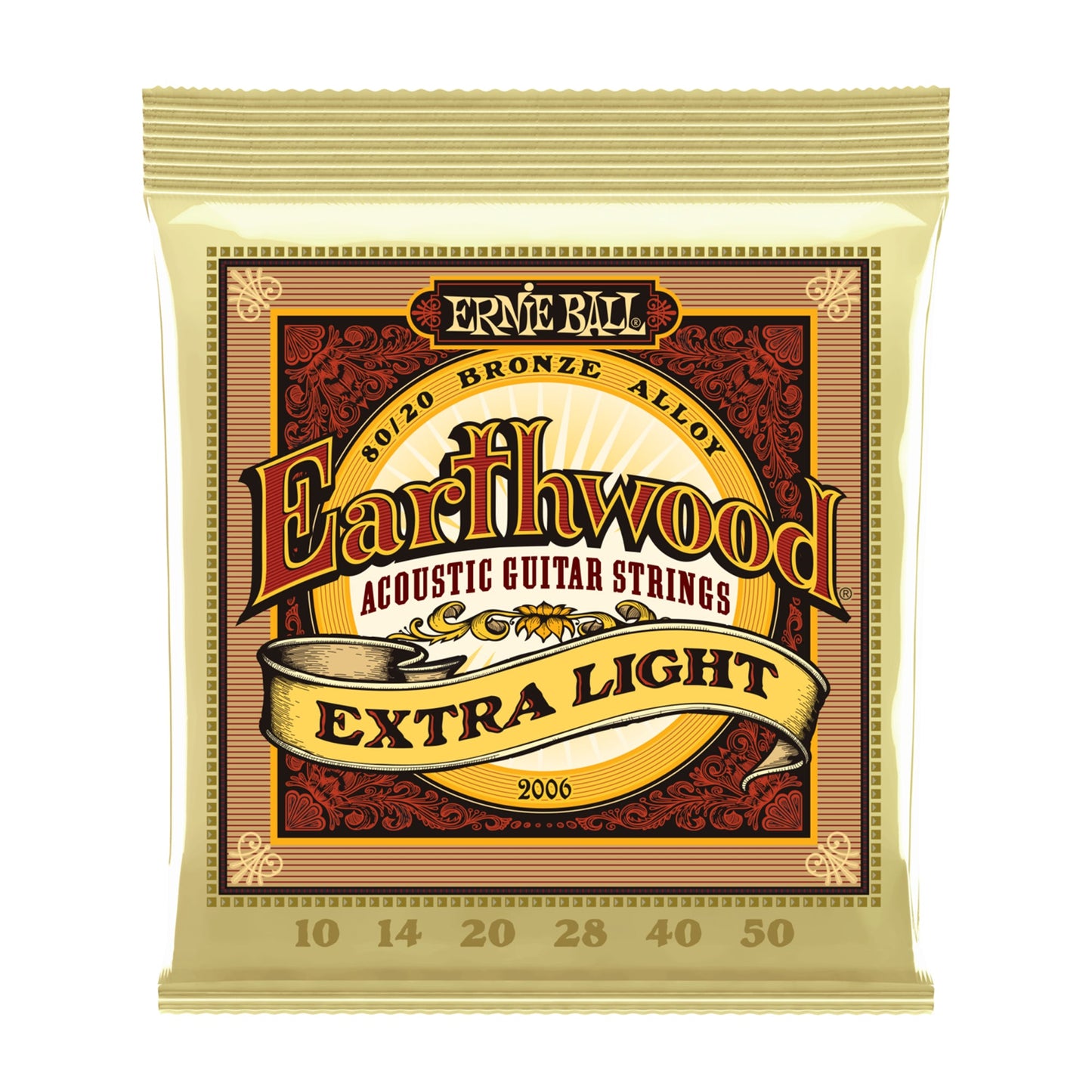 Ernie Ball P02006 Earthwood Extra Light Acoustic Strings 10-50