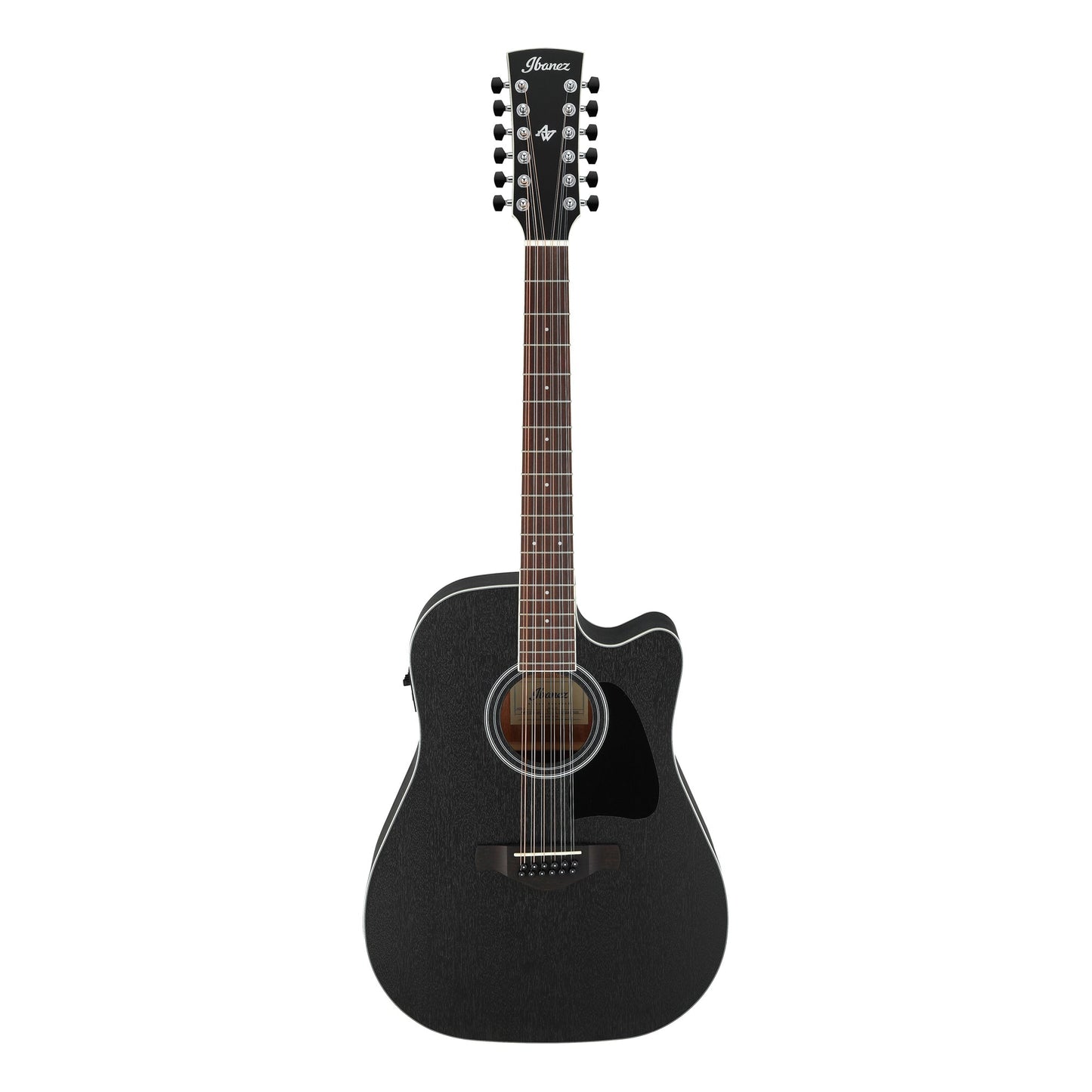 Ibanez AW8412CE-WK - 12-String Acoustic Electric Guitar | Weathered Black