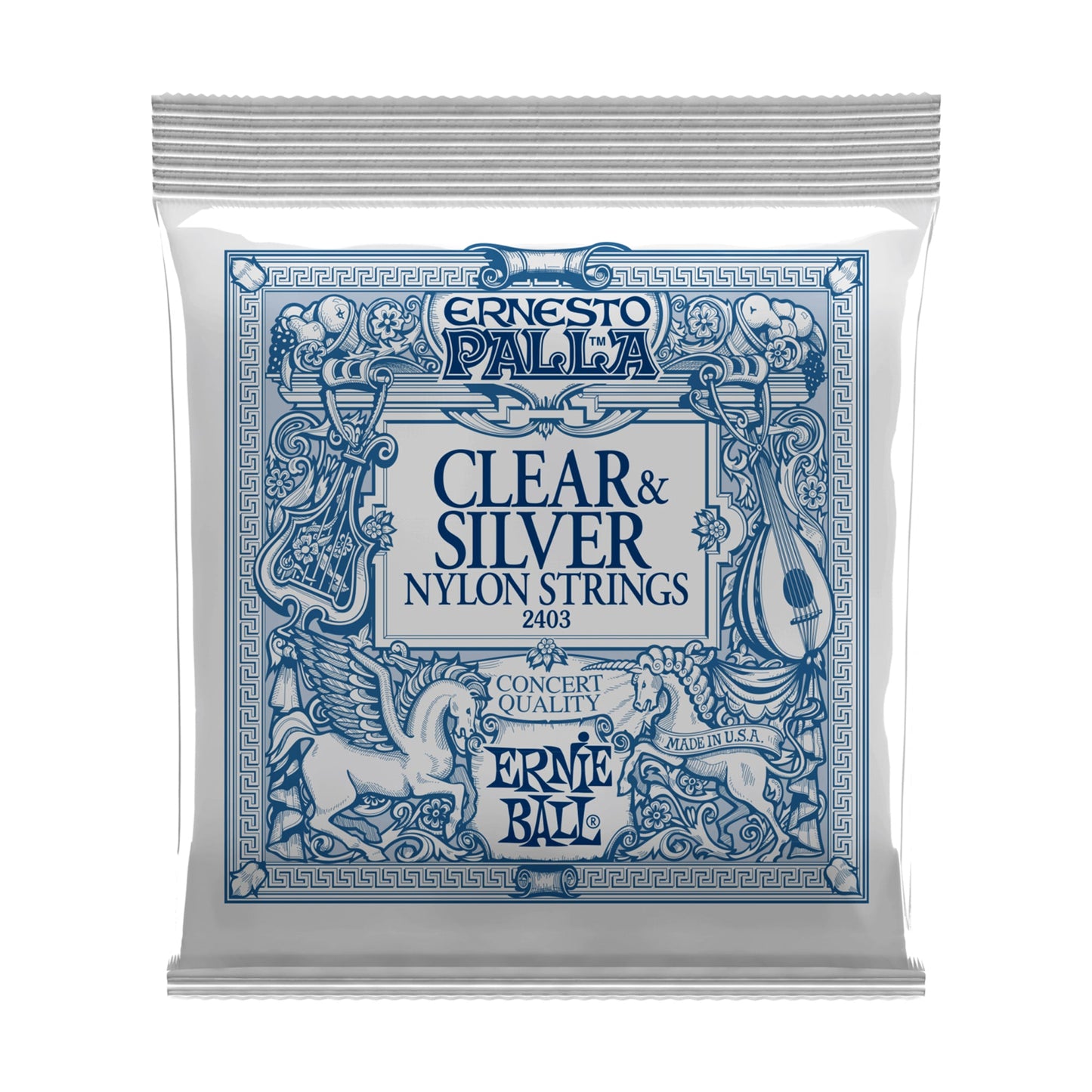 Ernie Ball P02403 Ernesto Palla Nylon Classical Guitar Strings Clear & Silver