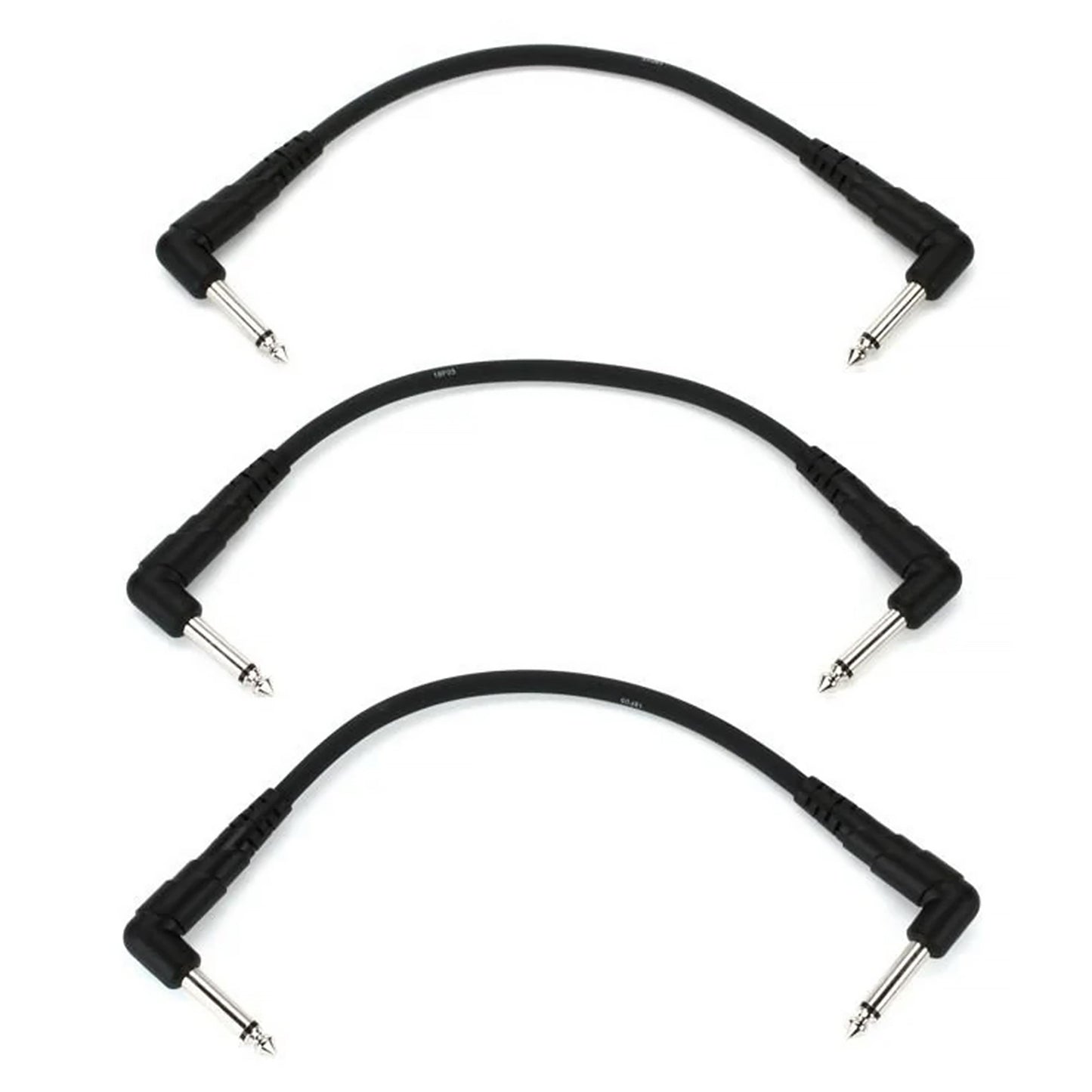 D'Addario PW-CGTP-305 Classic Series Right Angle Patch Cable 3-Pack
