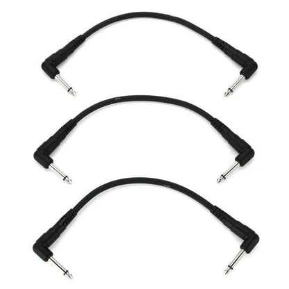 D'Addario PW-CGTP-305 Classic Series Right Angle Patch Cable 3-Pack