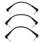 D'Addario PW-CGTP-305 Classic Series Right Angle Patch Cable 3-Pack