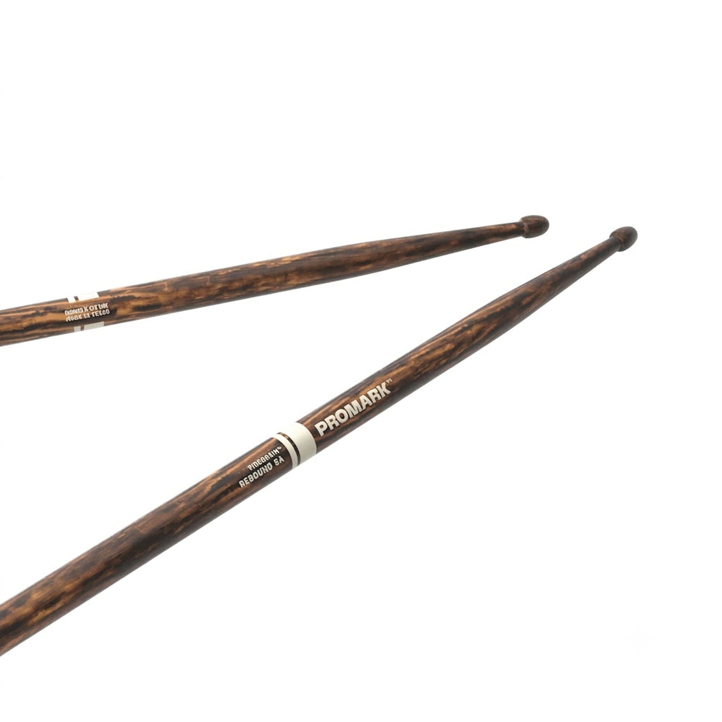 Promark R5AFG Rebound 5A FireGrain Fire-Treated Hickory Drumsticks | Acorn Wood Tip | Long Taper | Brown