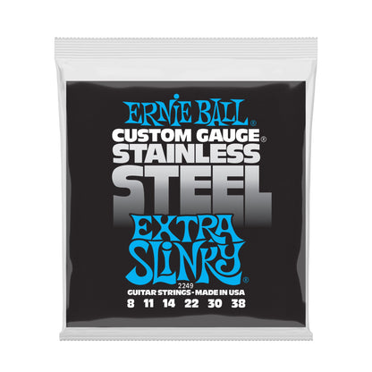 Ernie Ball P02249 Extra Slinky Stainless Steel Wound Electric Strings 8-38