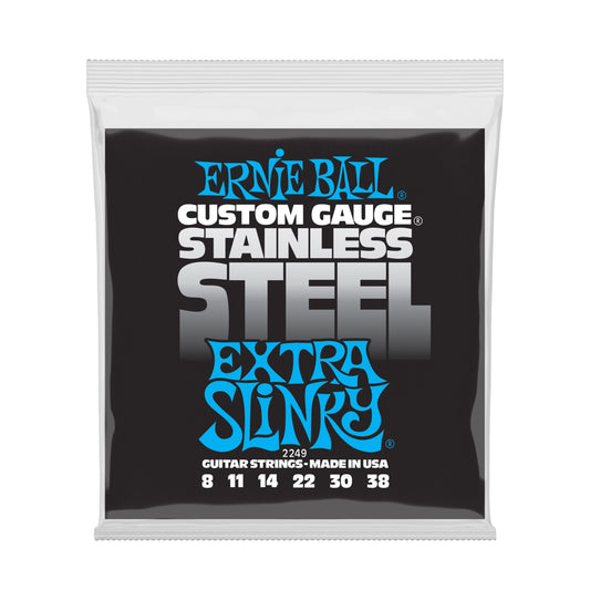 Ernie Ball P02249 Extra Slinky Stainless Steel Wound Electric Strings 8-38
