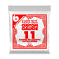 Ernie Ball P01011 Plain Steel .011 Electric Acoustic Guitar Single Strings 6-Pack
