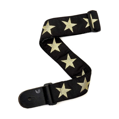 D'Addario 20T05 Gold Star Nylon Woven Guitar Strap 2-Inch