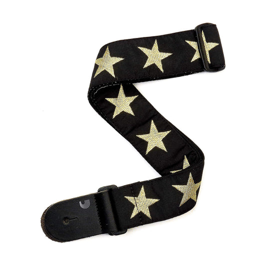 D'Addario 20T05 Gold Star Nylon Woven Guitar Strap 2-Inch