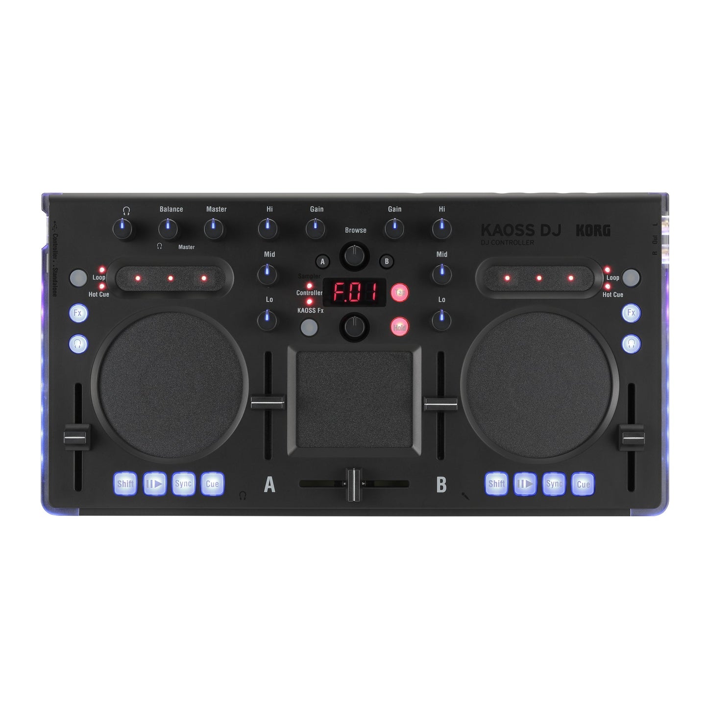 Korg KAOSS DJ Controller & Audio Interface | 120 Effects | Black