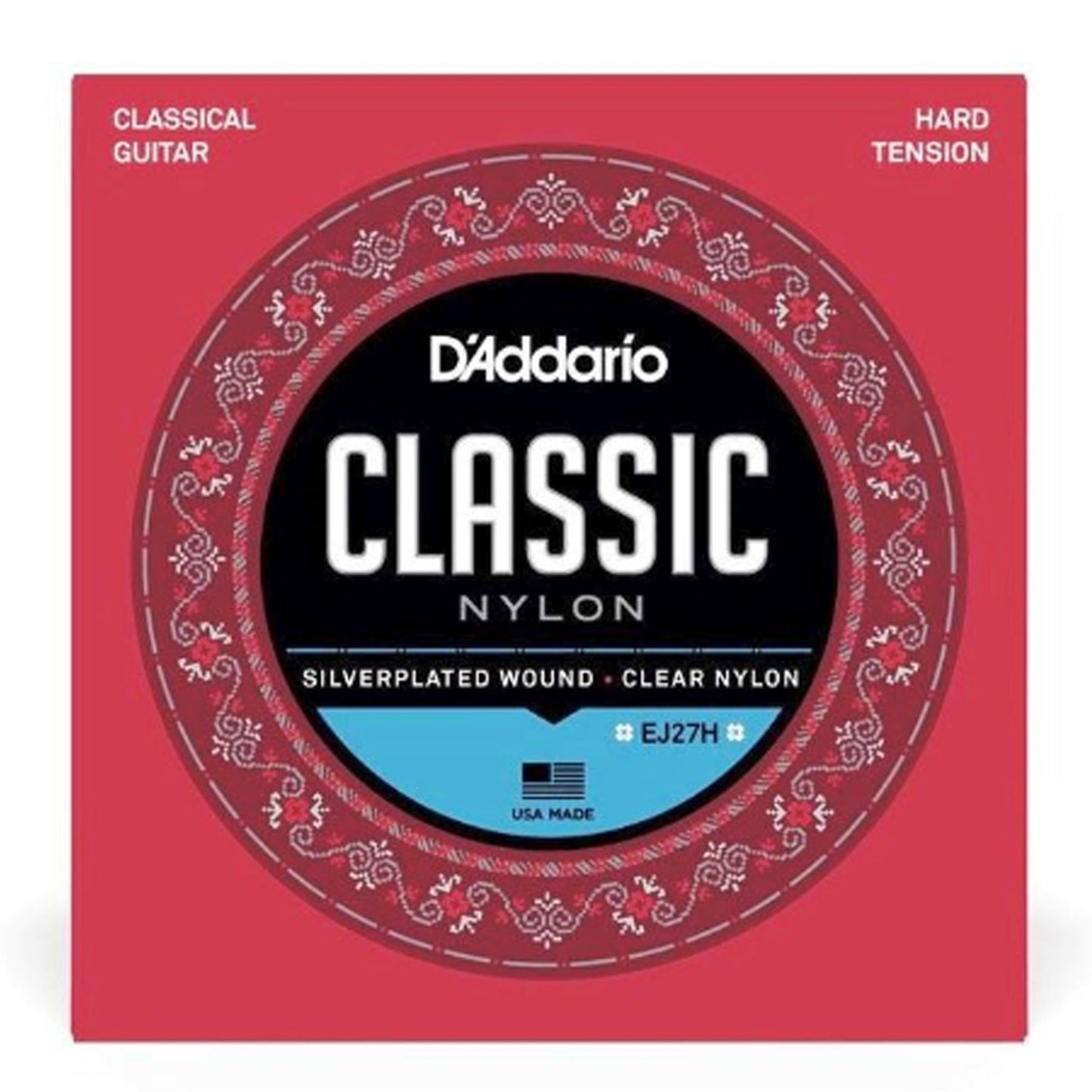 D'Addario EJ27H Classic Nylon Classical Guitar Strings Hard Tension