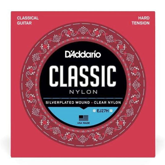 D'Addario EJ27H Classic Nylon Classical Guitar Strings Hard Tension