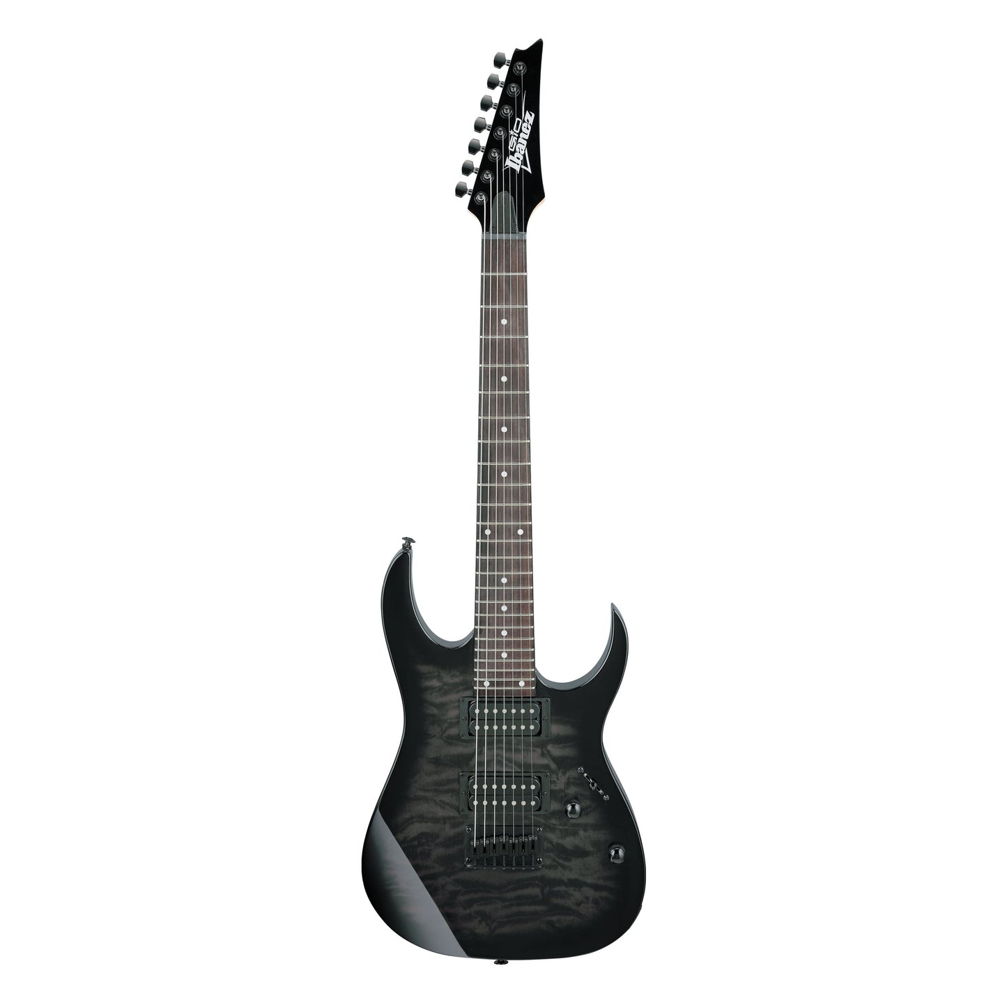 Ibanez GRG7221QA-TKS 7-String Electric Guitar | Transparent Black Sunburst