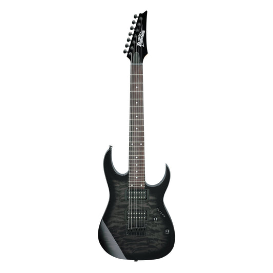 Ibanez GRG7221QA-TKS 7-String Electric Guitar | Transparent Black Sunburst