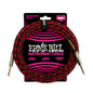 Ernie Ball P06396 Braided Instrument Cable 18ft Red/Black