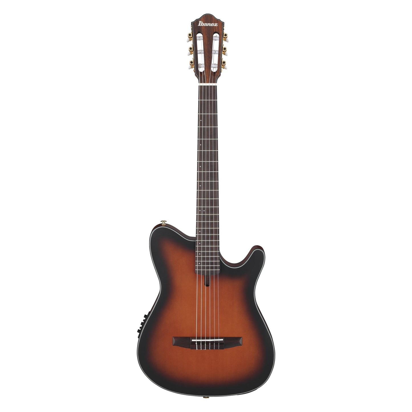 Ibanez FRH10N-BSF FRH Series Nylon String Acoustic Electric Guitar | Solid Sitka Spruce | Sapele | Fan Bracing | Brown Sunburst Flat