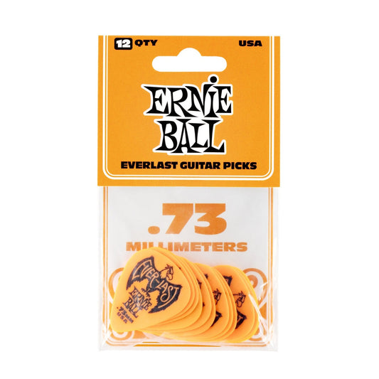 Ernie Ball P09190 Everlast Picks 0.73mm Orange 12 Pack