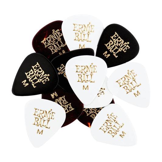 Ernie Ball P09178 Cellulose Guitar Picks Medium Assorted 12 Pack