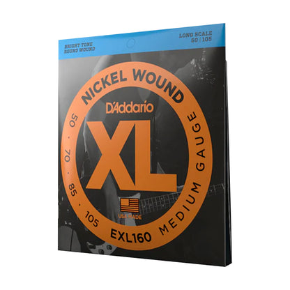 D'Addario CCXL Nickel Bass Guitar Strings Custom Light 45-105