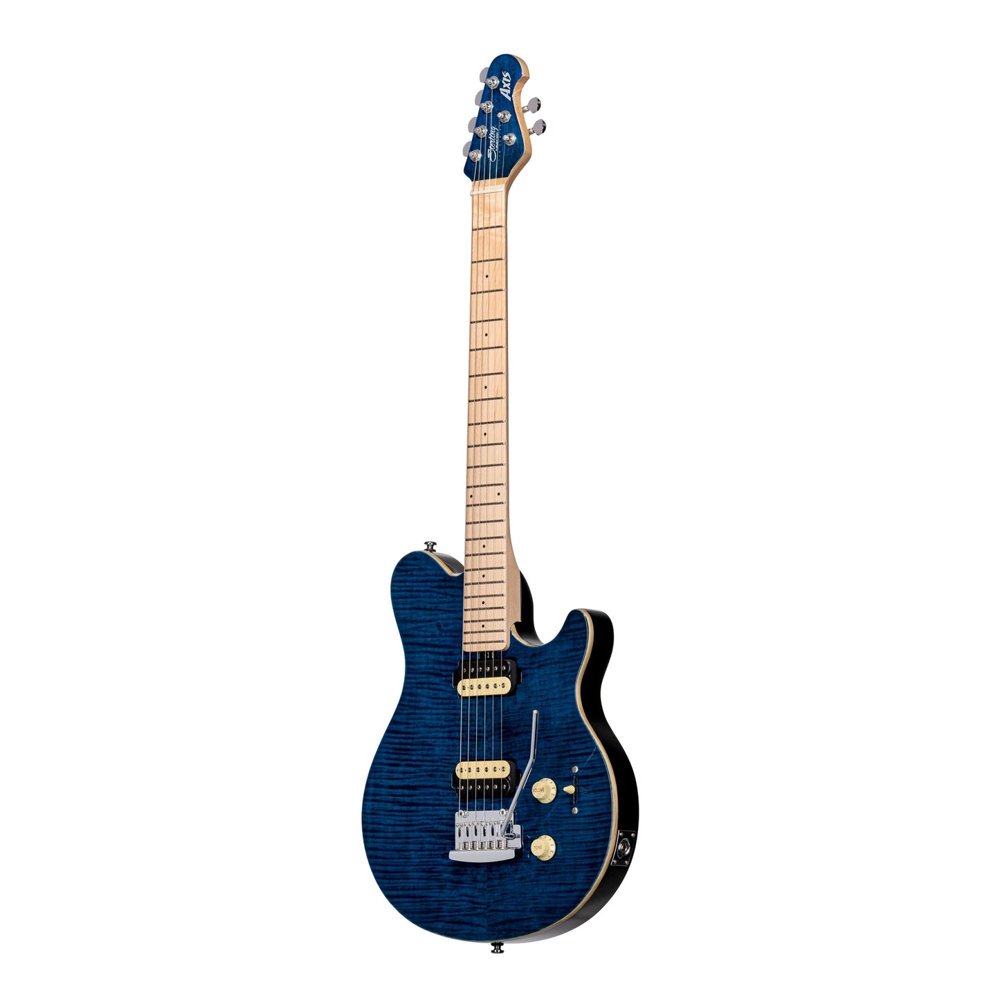 Sterling AX3FM-NBL – Axis Flame Maple Electric Guitar | Neptune Blue