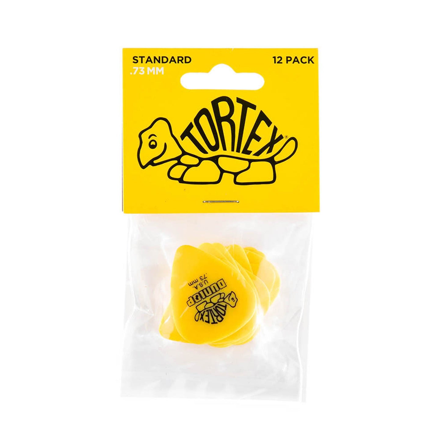 Dunlop 418-073 Tortex Guitar Pick .73mm | Yellow