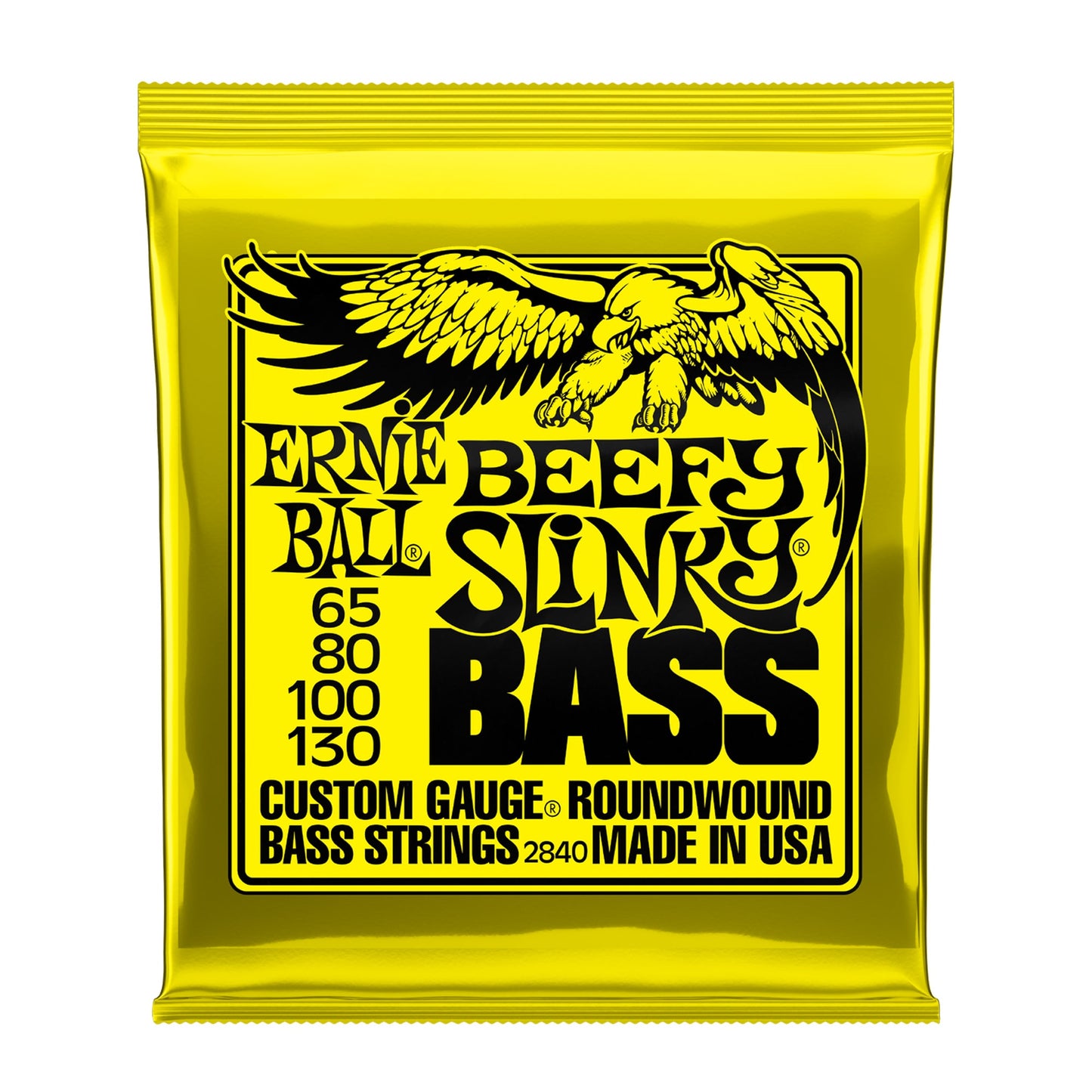 Ernie Ball P02840 Beefy Slinky Nickel Wound Electric Bass Strings 65-130