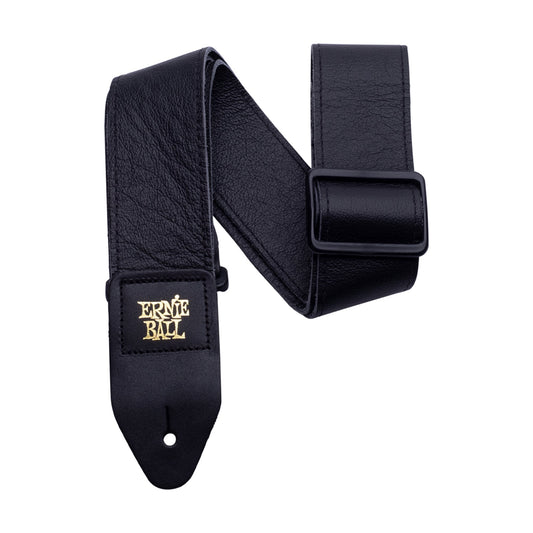 Ernie Ball P04134 Tri-Glide Italian Leather Guitar Strap Adjustable Black