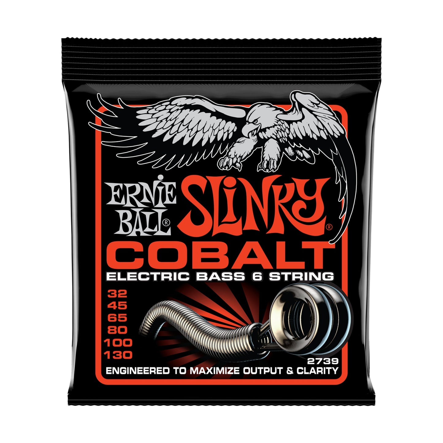 Ernie Ball P02739 Slinky Cobalt 6-String Electric Bass Strings 32-130