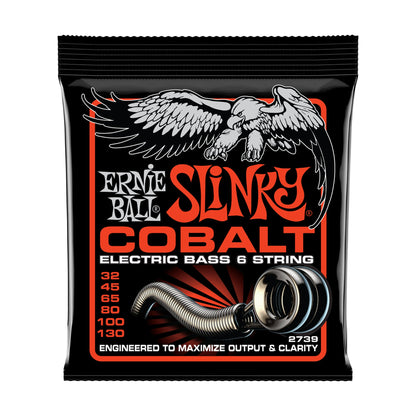 Ernie Ball P02739 Slinky Cobalt 6-String Electric Bass Strings 32-130