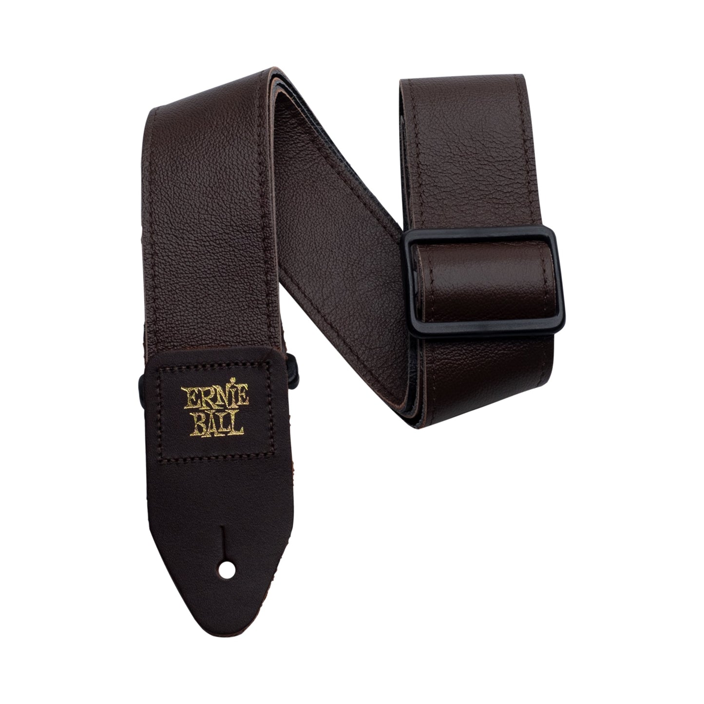 Ernie Ball P04135 Tri-Glide Italian Leather Guitar Strap Adjustable Brown