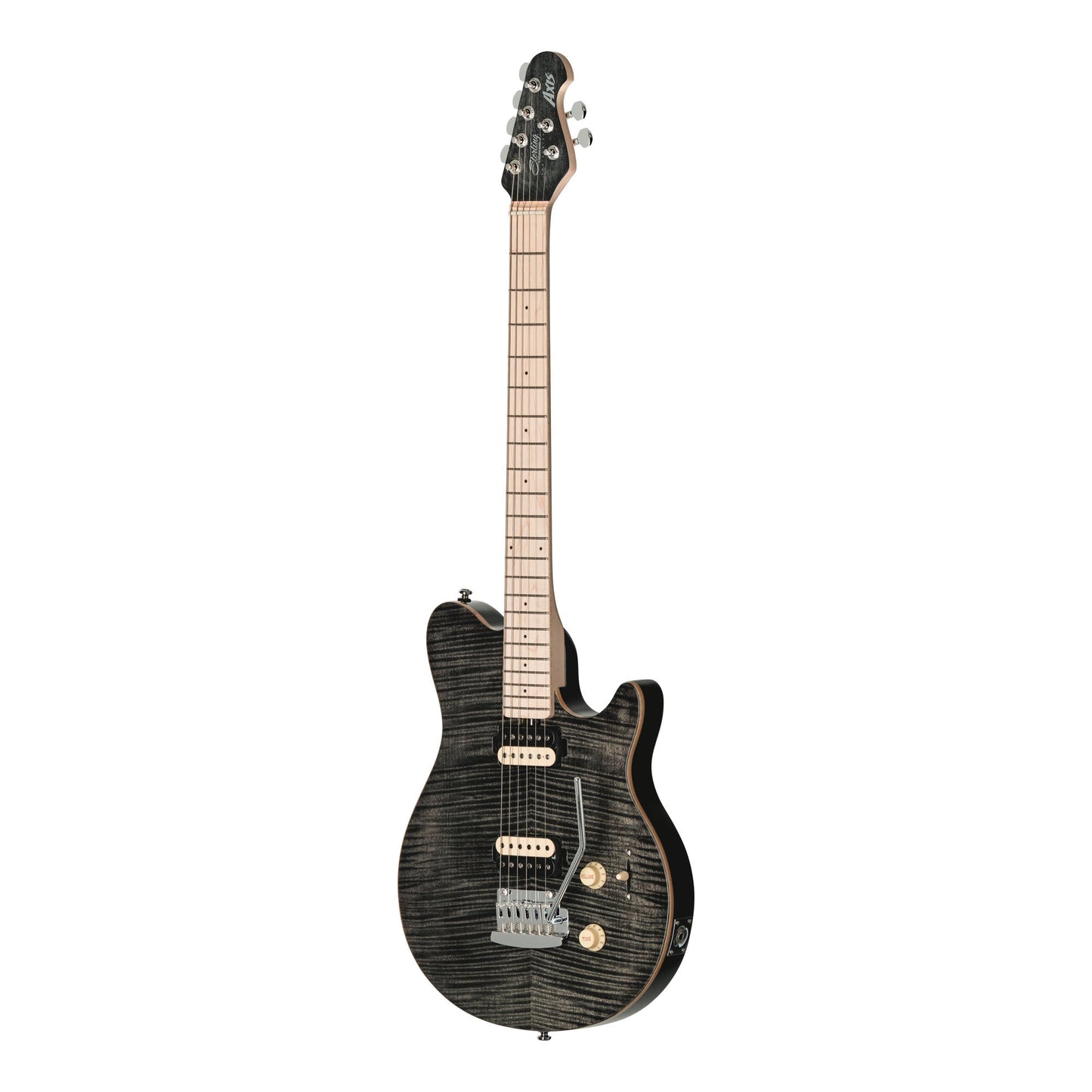 Sterling AX3FM-TBK – Axis Flame Maple Electric Guitar | Trans Black