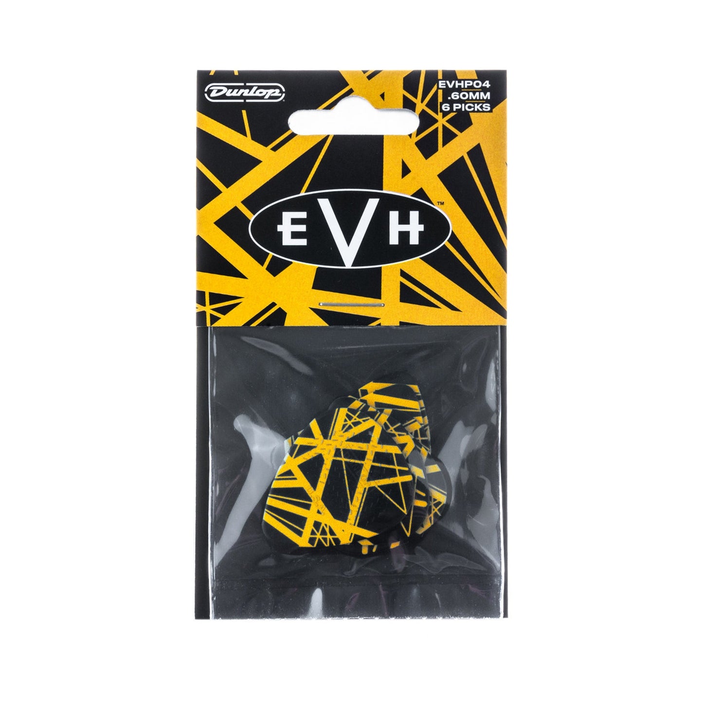 Dunlop EVH-04 VH II Guitar Picks .60mm | Black Yellow