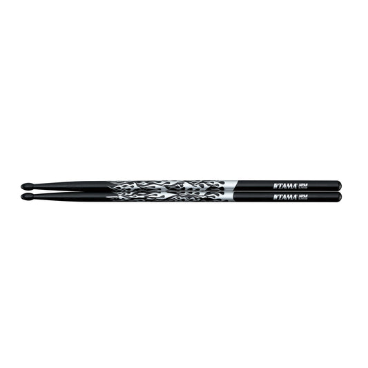 Tama 5A-F-BS – Rhythmic Fire Silver on Black Drum Sticks