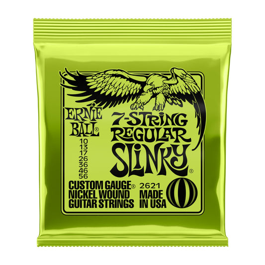 Ernie Ball P02621 Regular Slinky Nickel Wound 7-String Electric Strings 10-56