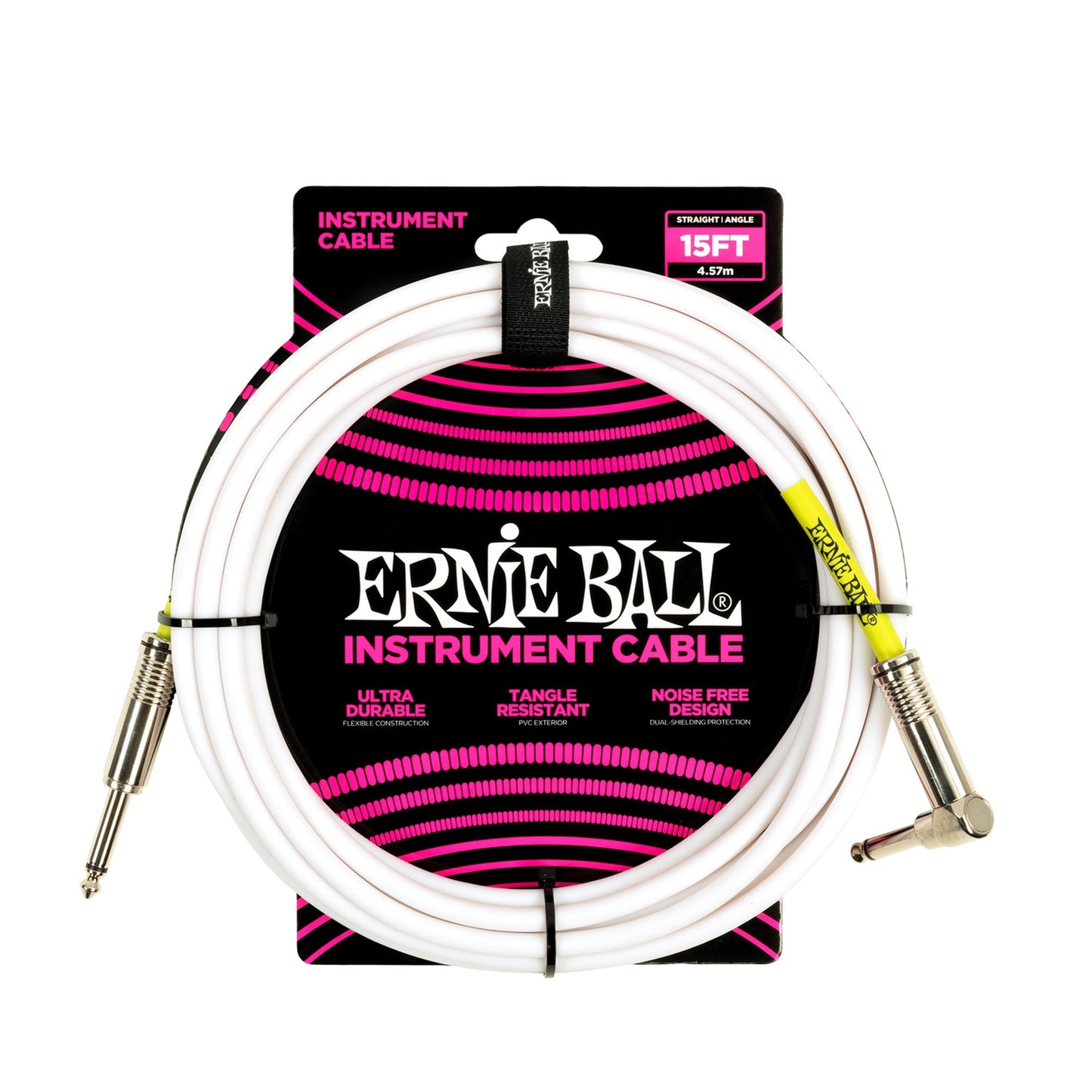 Ernie Ball P06400 Classic Instrument Cable 15ft White
