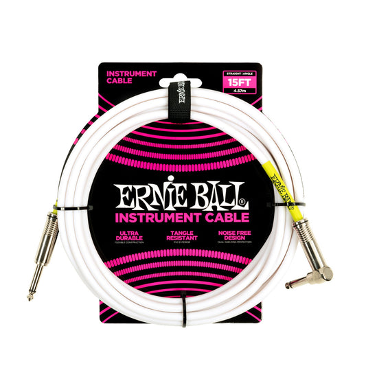 Ernie Ball P06400 Classic Instrument Cable 15ft White