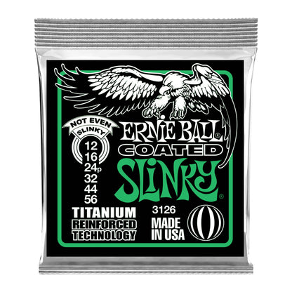 Ernie Ball P03126 Not Even Slinky Coated Titanium RPS Electric Strings 12-56