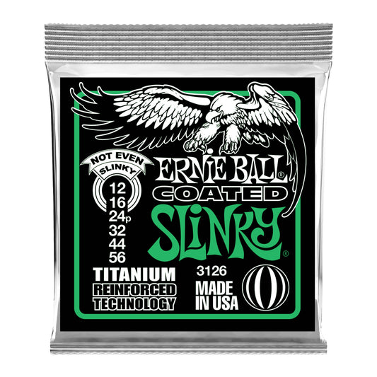 Ernie Ball P03126 Not Even Slinky Coated Titanium RPS Electric Strings 12-56