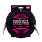 Ernie Ball P06395 Braided Instrument Cable 18ft Purple/Black